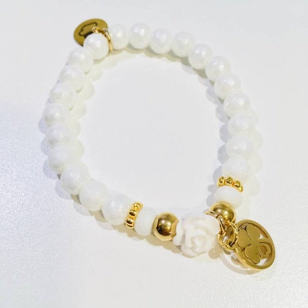 Armbanden setje van 3 goud-ecru