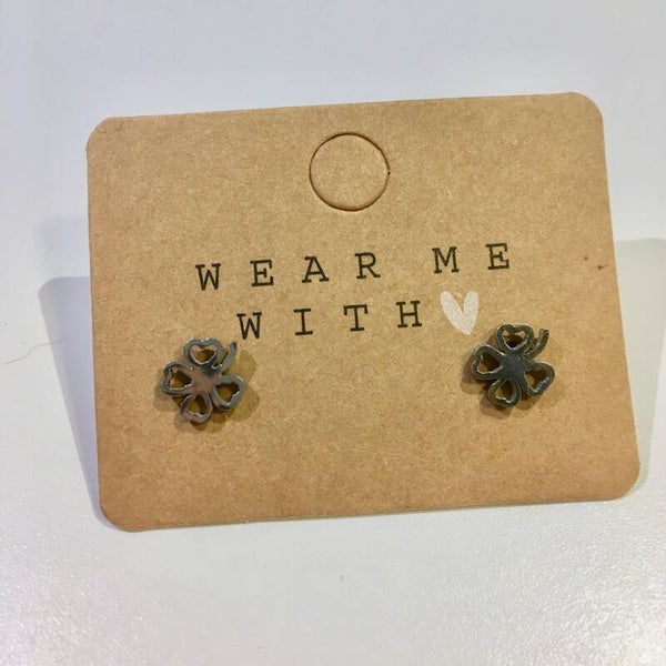 oorbellen zilver klavertje vier