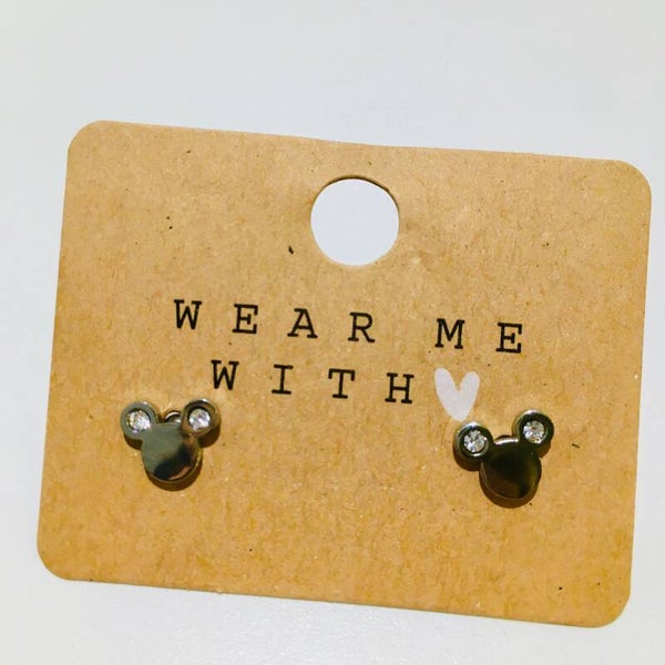 oorbellen zilver mickey mouse