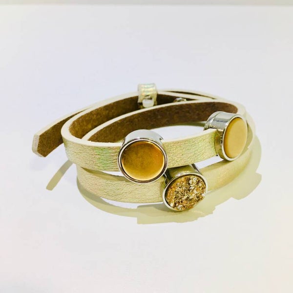 Cuoio armband goud