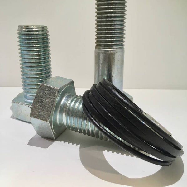 Stoere leren armband zwart 