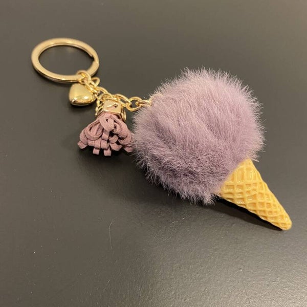 Sleutelhanger - ijsje lilla