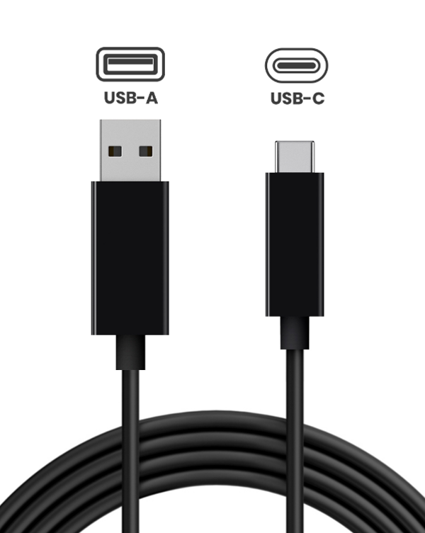 USB-A to USB-C Charging & Data Cable (1.5m, 5ft) For PS5 / Xbox Series X / Switch Pro Controllers & USB-C Devices