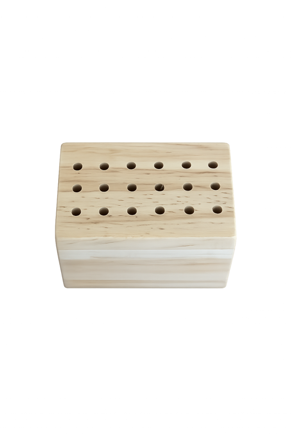 Wooden Bur & Bob Block - 18 Hole