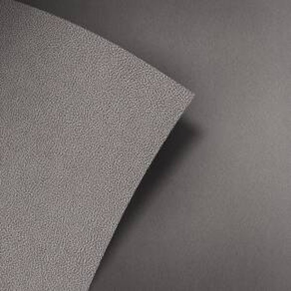 Grey grained leather