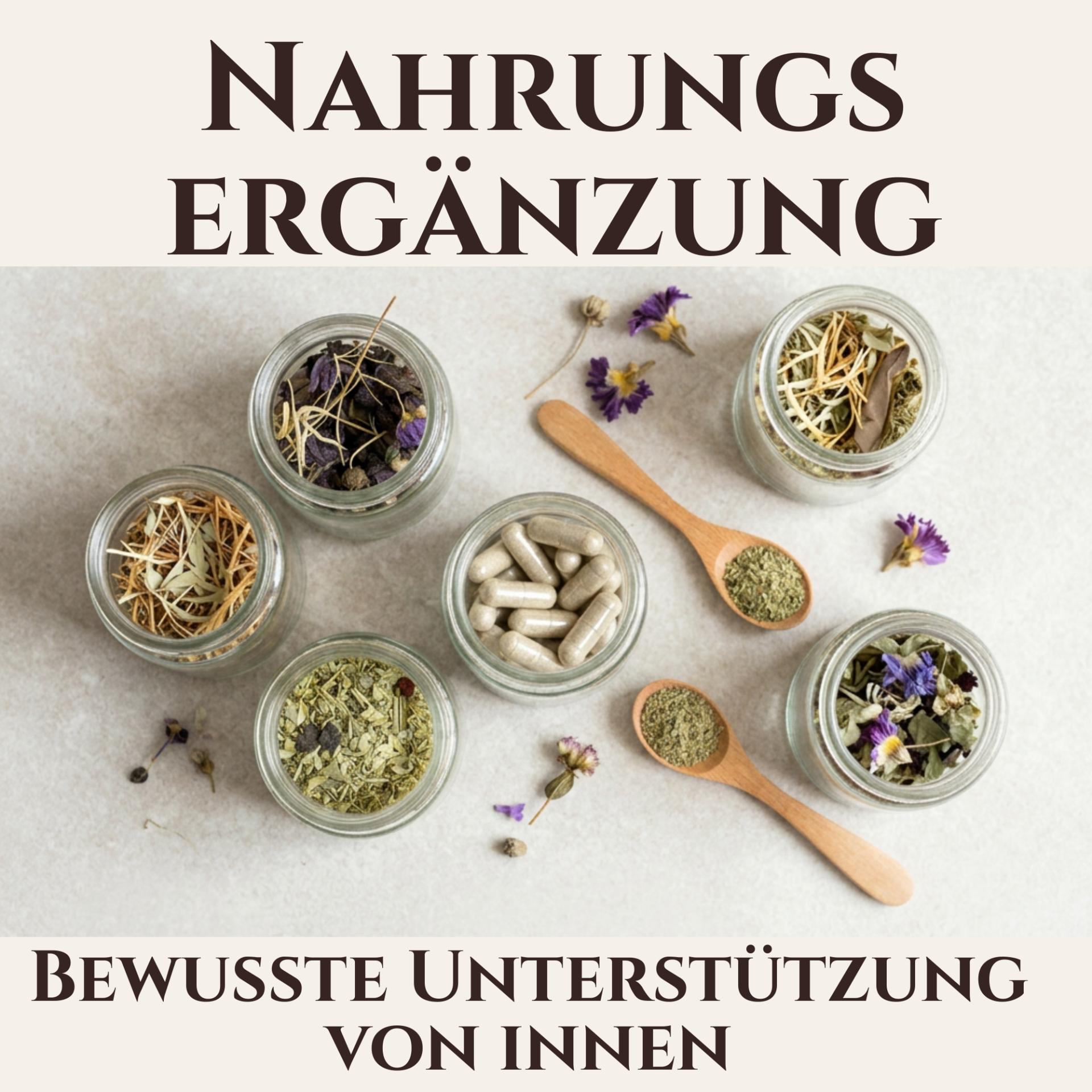 Nahrungsergänzung-bewusste Unterstützung von Innen