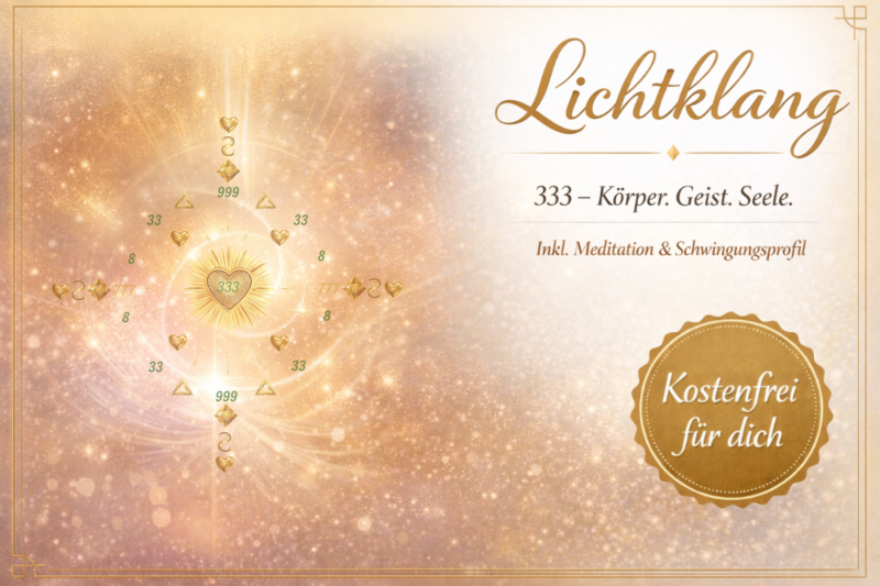 Lichtklang - 333 - Körper. Geist. Seele. Inklusive Meditation und Schwingungsprofil - Kostenfrei für dich!