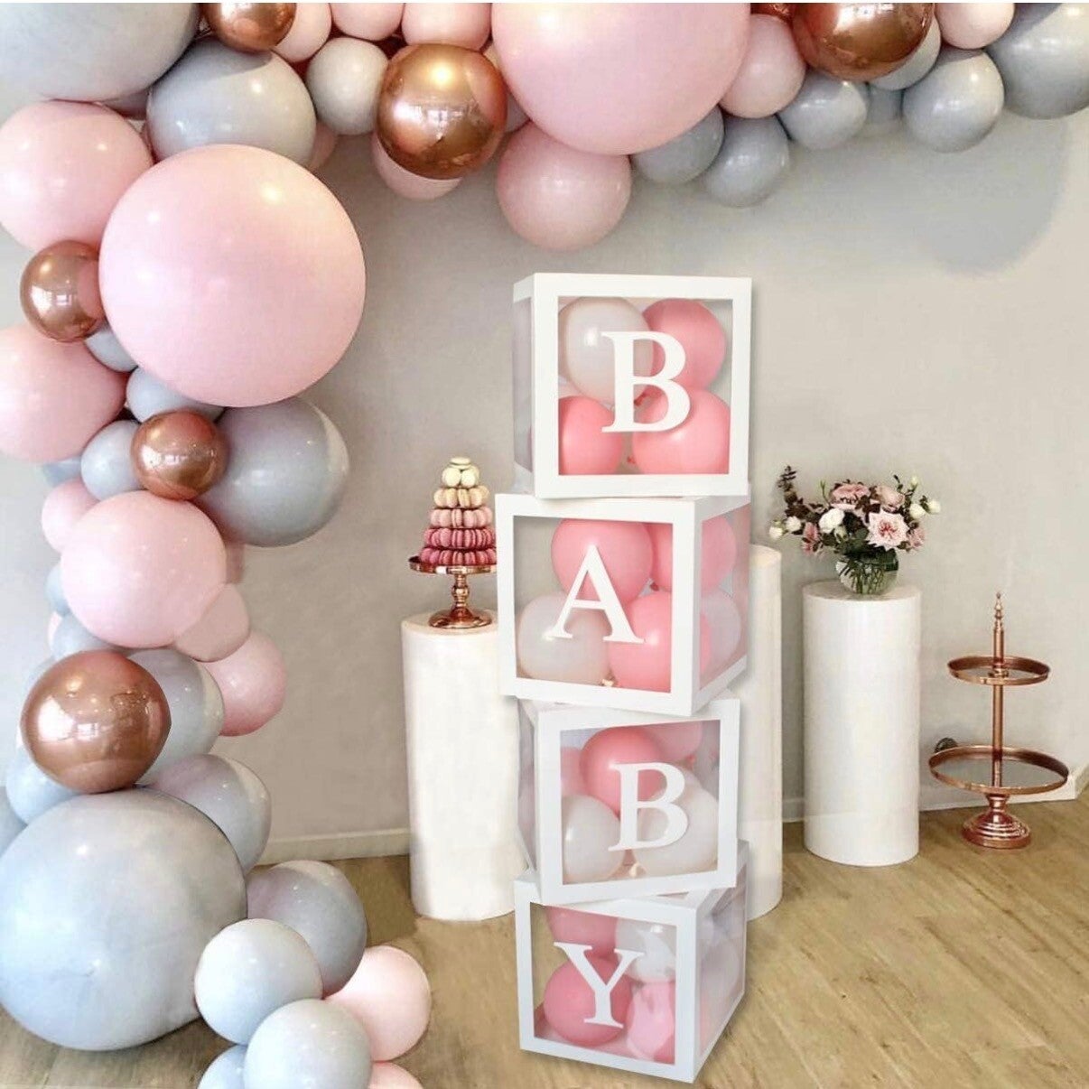Boite à Ballon Lettre pour Baby Shower Décoration