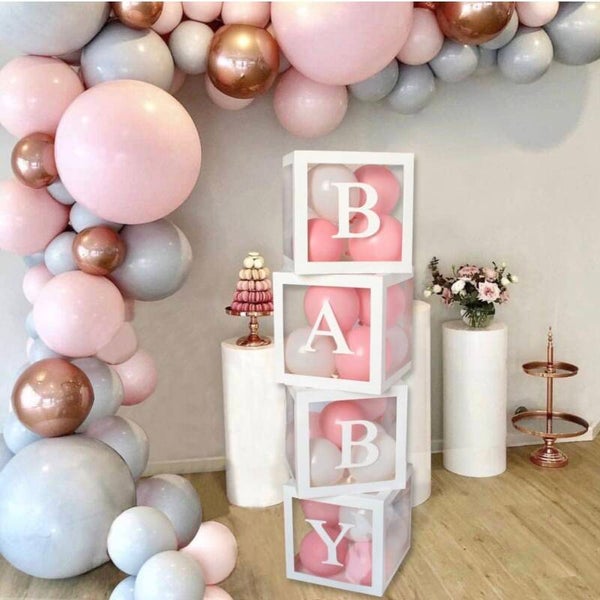 Boite à Ballon Lettre pour Baby Shower Décoration
