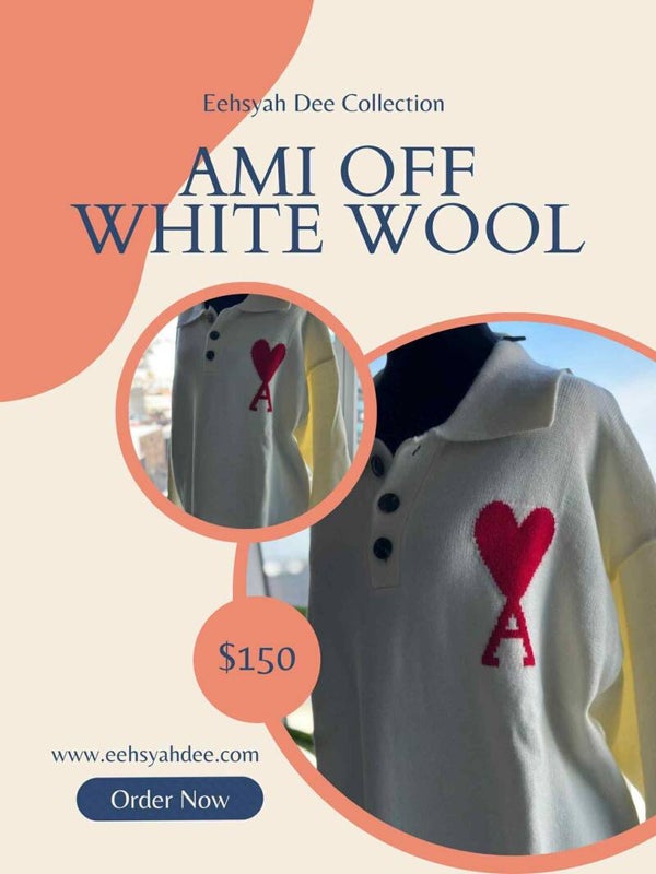 AMI Off White Wool