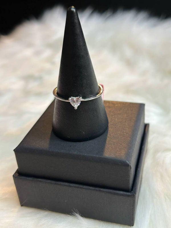 925 Sterling Silver "Heart A" Ring