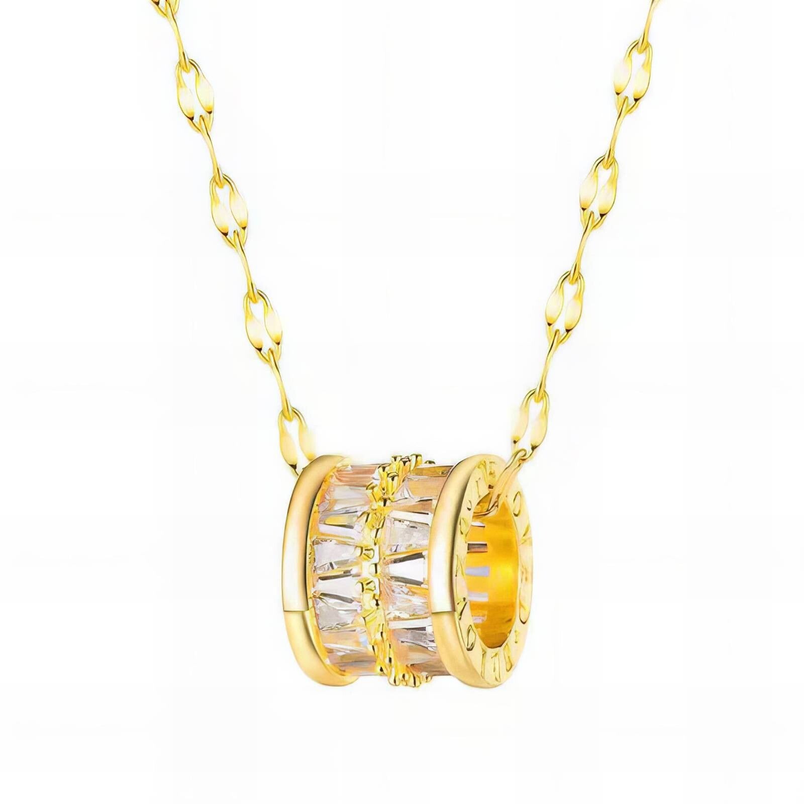 18K Gold Plated Stainless Steel "Roller" Necklace
