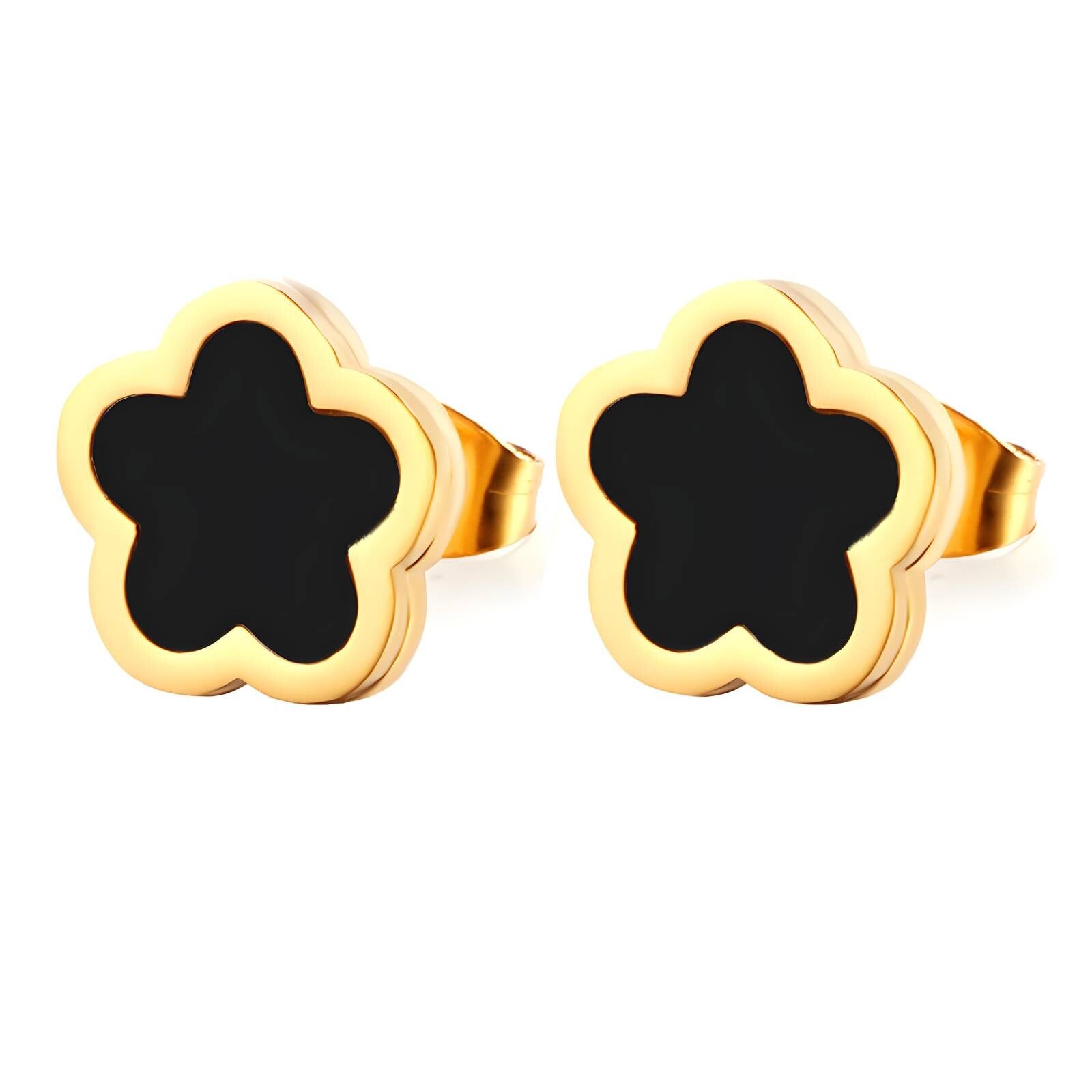 18K Gold Plated Stainless Steel "Flowers" Earring from Thailand