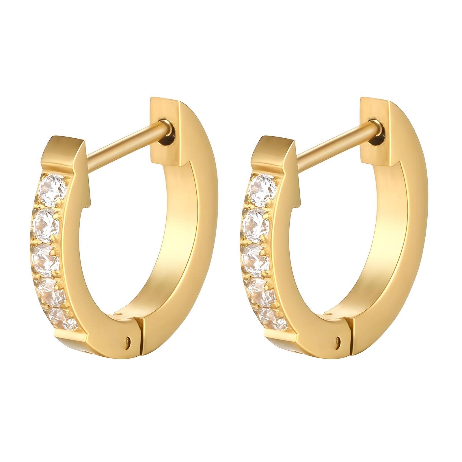 18K Gold Plated Stainless Steel "Simple Round" Earring
