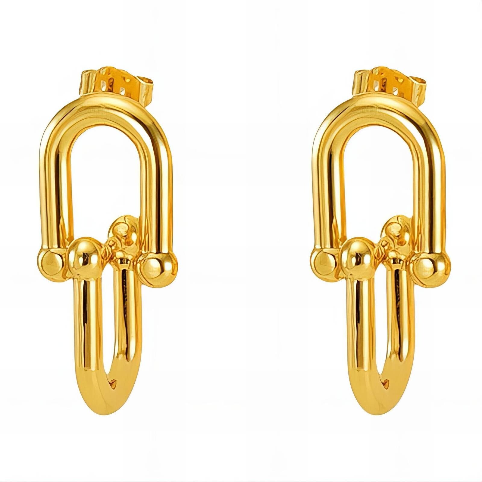 18K Gold Plated Stainless Steel "Stud Pin" Earring