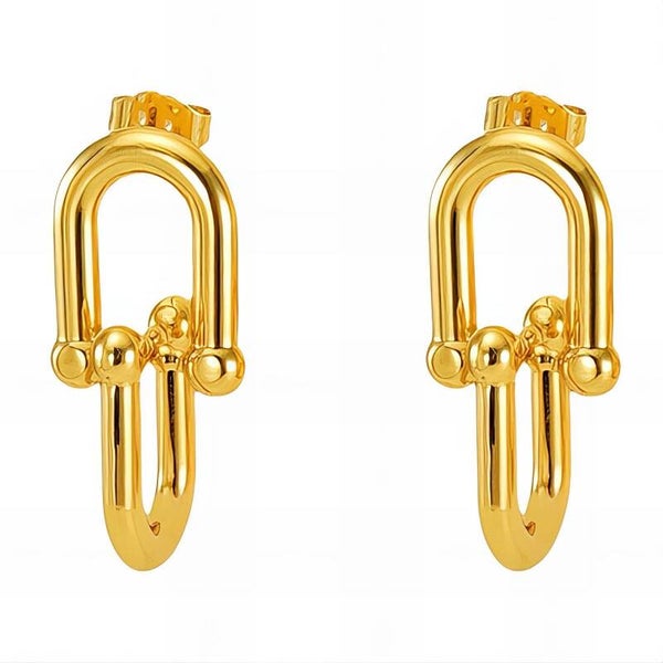 18K Gold Plated Stainless Steel "Stud Pin" Earring