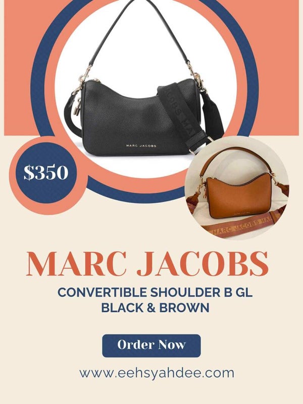 Convertible Shoulder Genuine Leather (Black)