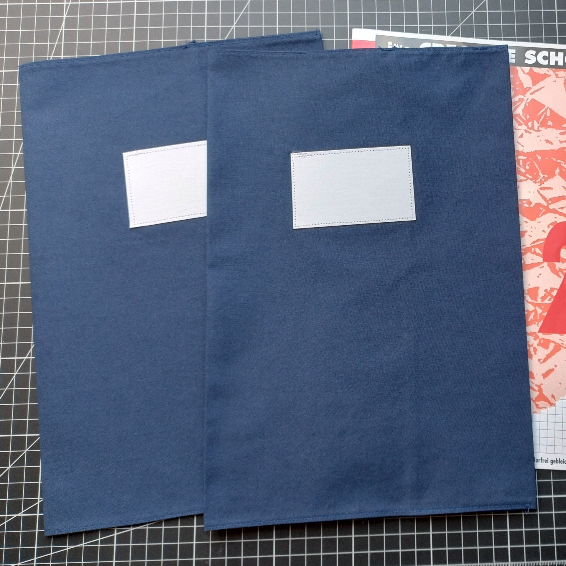 Heftumschlag, nachhaltig, 100% Baumwolle, DUNKELBLAU