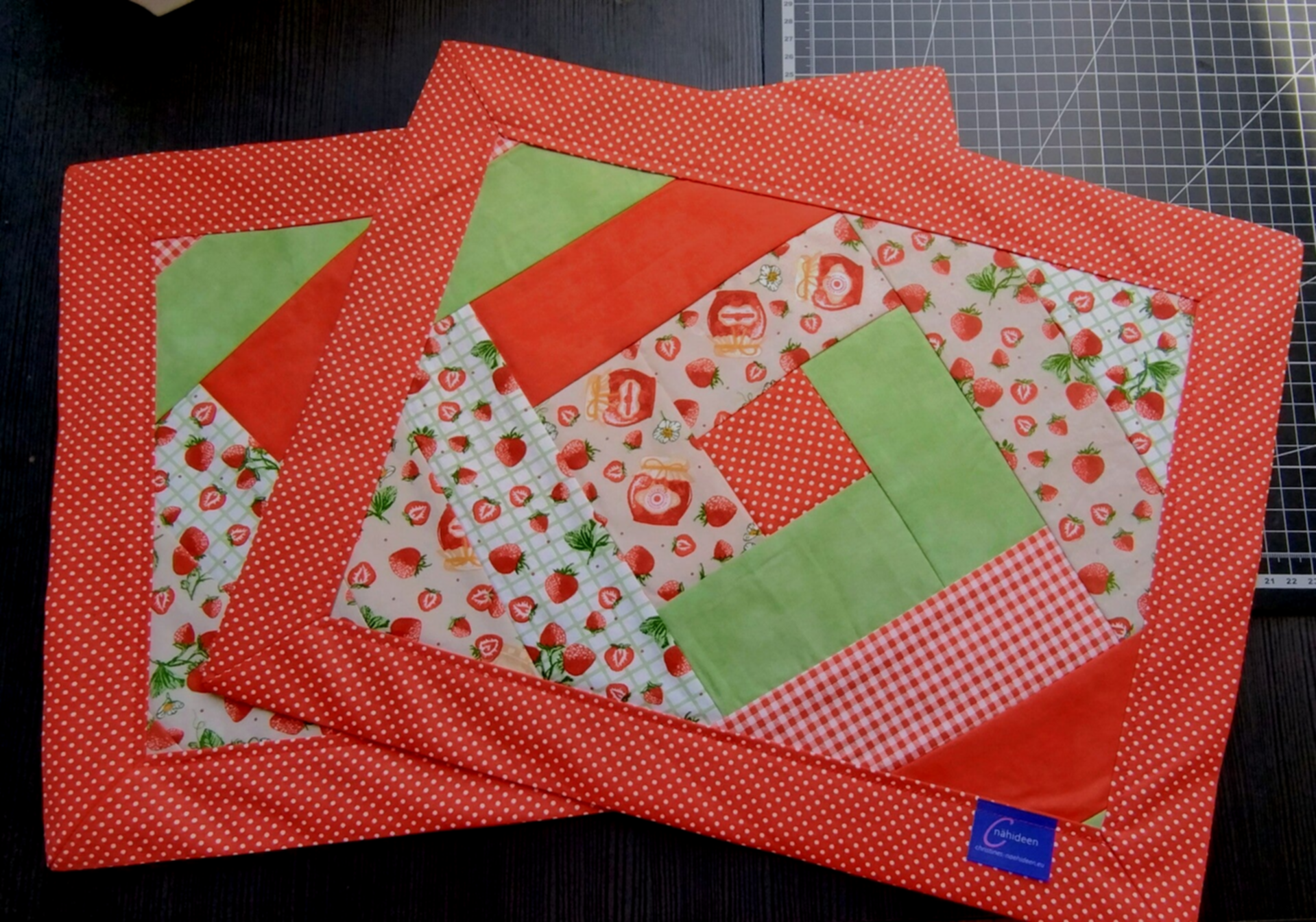 Platzgedeck 2er Set "Strawberry Summer"
