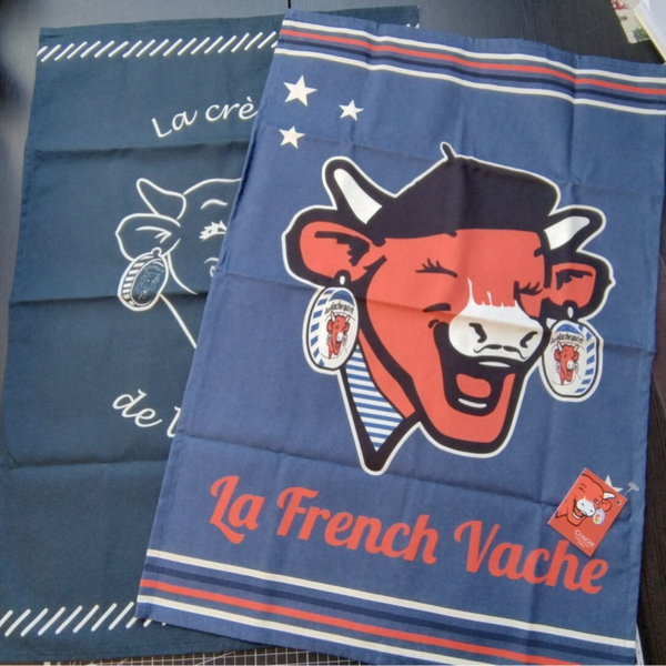 "La crème de la crème" Geschirrtuch Geschenk- 2er Set im Geschenkbeutel