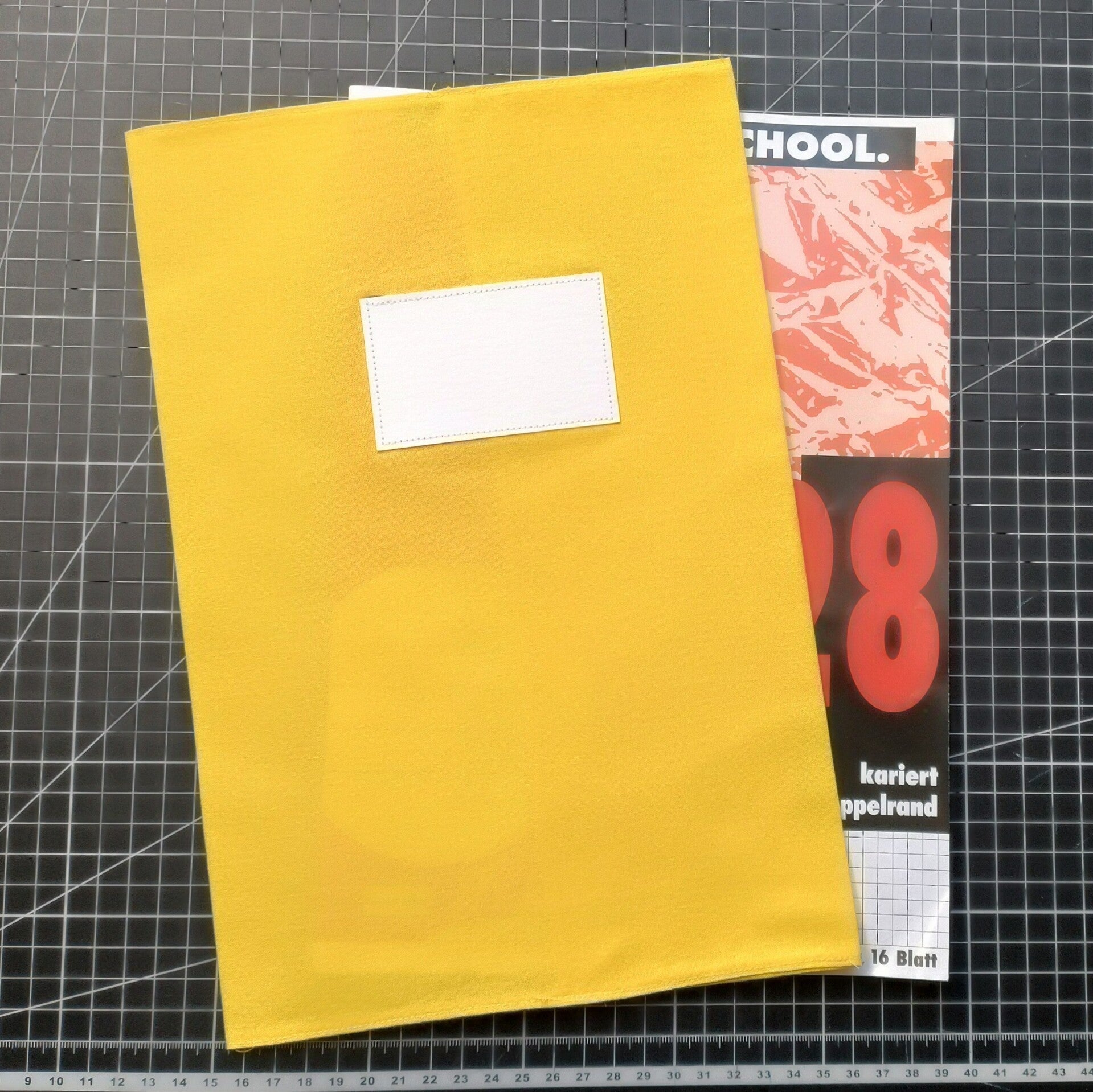 Heftumschlag, nachhaltig, 100% Baumwolle, GELB