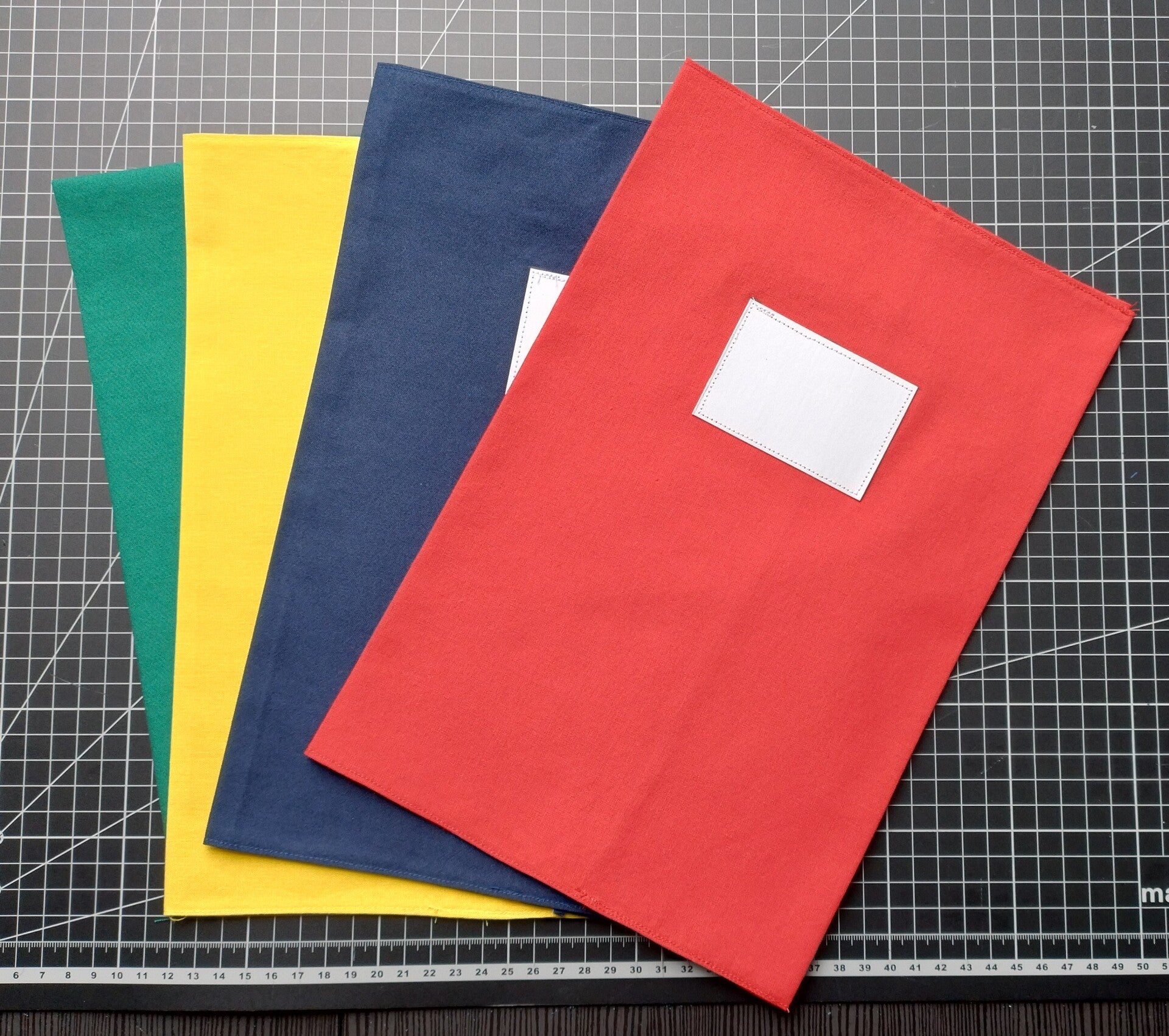 Heftumschläge 8er Set, DIN A4, nachhaltig, 100% Baumwolle, farblich sortiert