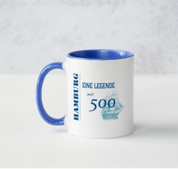 Legend Mug / Kaffeebecher "Hamburg seit 500 AD"