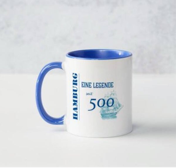 Legend Mug / Kaffeebecher "Hamburg seit 500 AD"