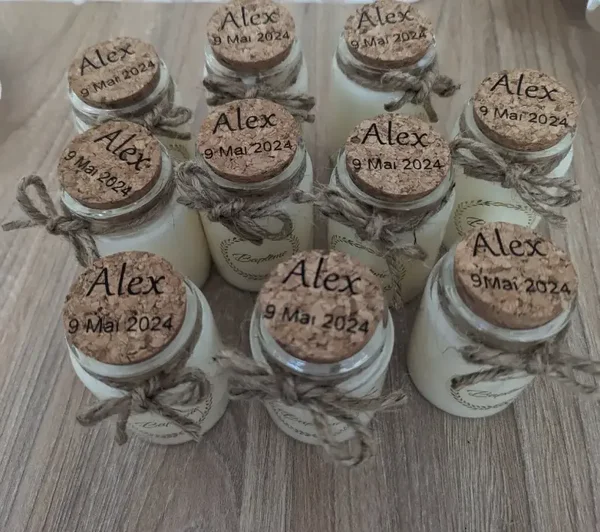Personnalisation pot à bougie