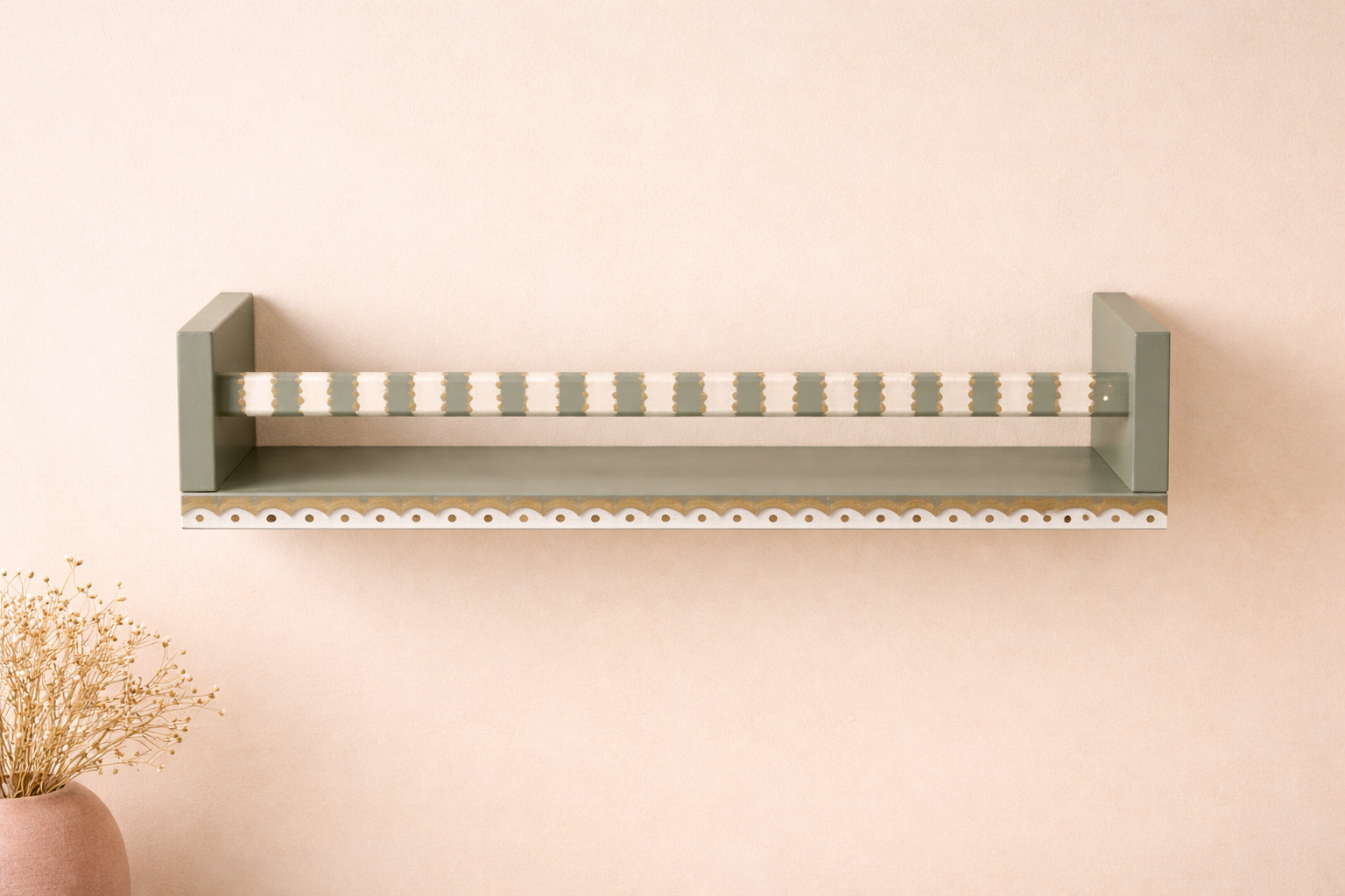 Little Treasures Wall Shelf - sage green