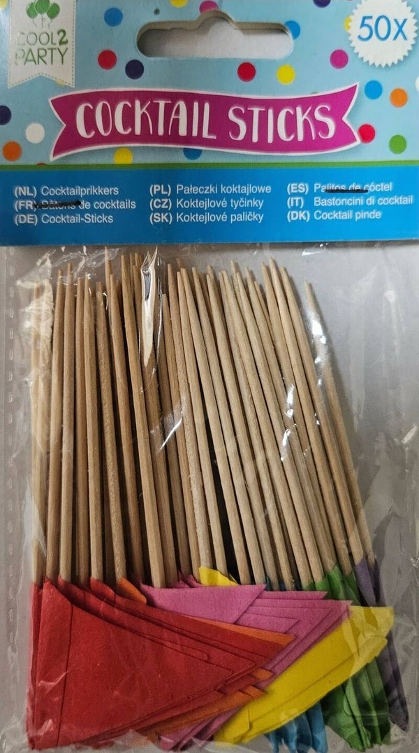 Feest cocktail prikkers 50×