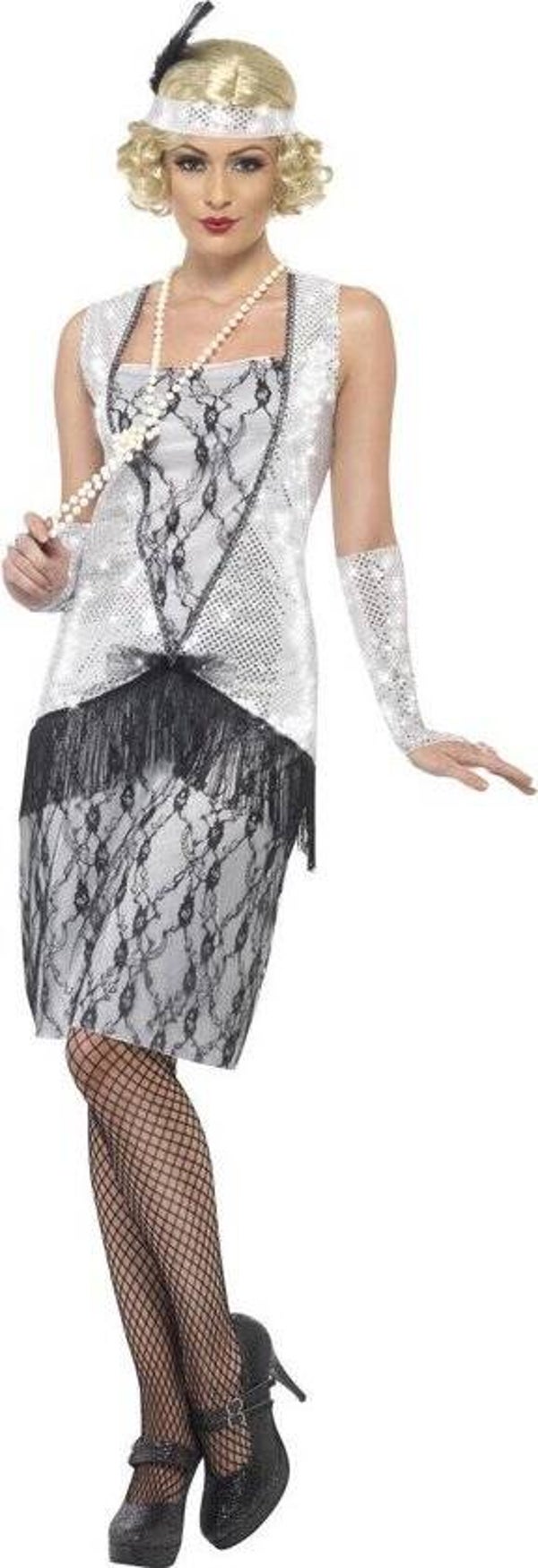 Silver flapper costume