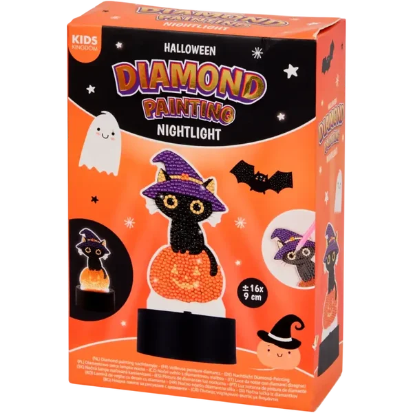 Halloween Diamond Painting Nachtlampje – Kat