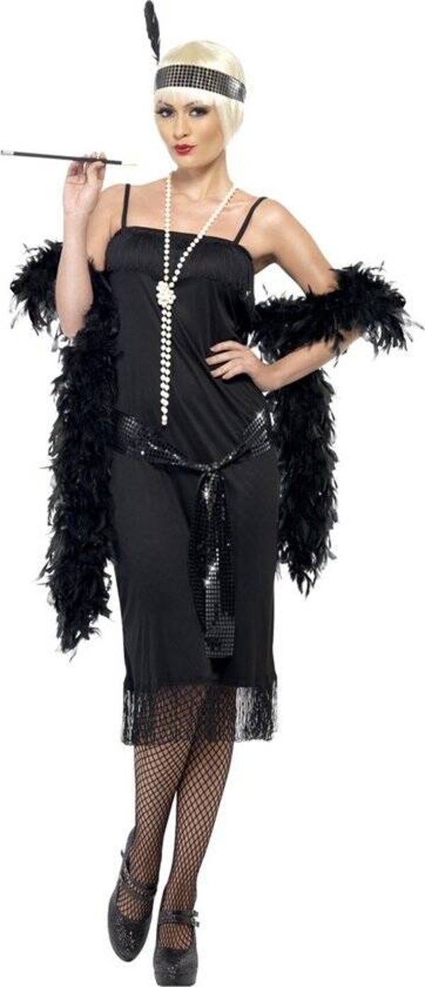 Black flapper dress