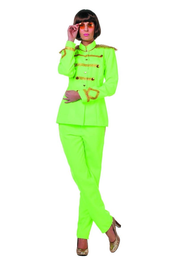 Beatles Sgt. Pepper neon Groen Kostuum