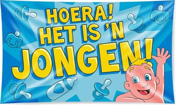 Hoera het is 'n jongen XXL gevelvlag