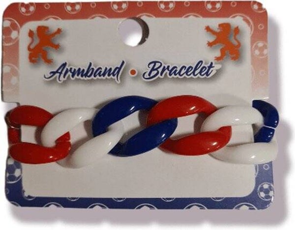 Rood wit blauw armband