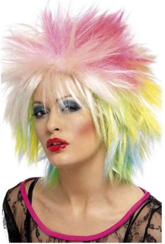 Gekleurde punker pruik