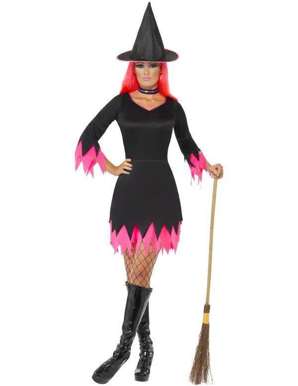 Heks zwart roze Halloween