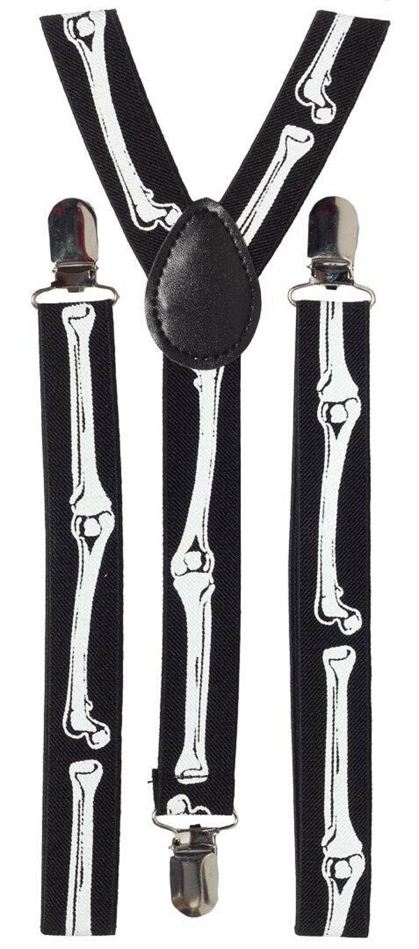 Halloween Bretels met Skeletprint