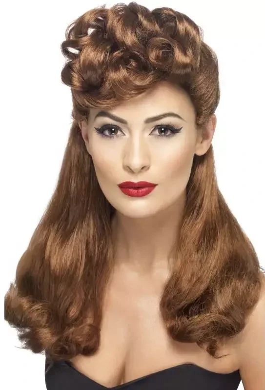 Jaren 40 dames pruik