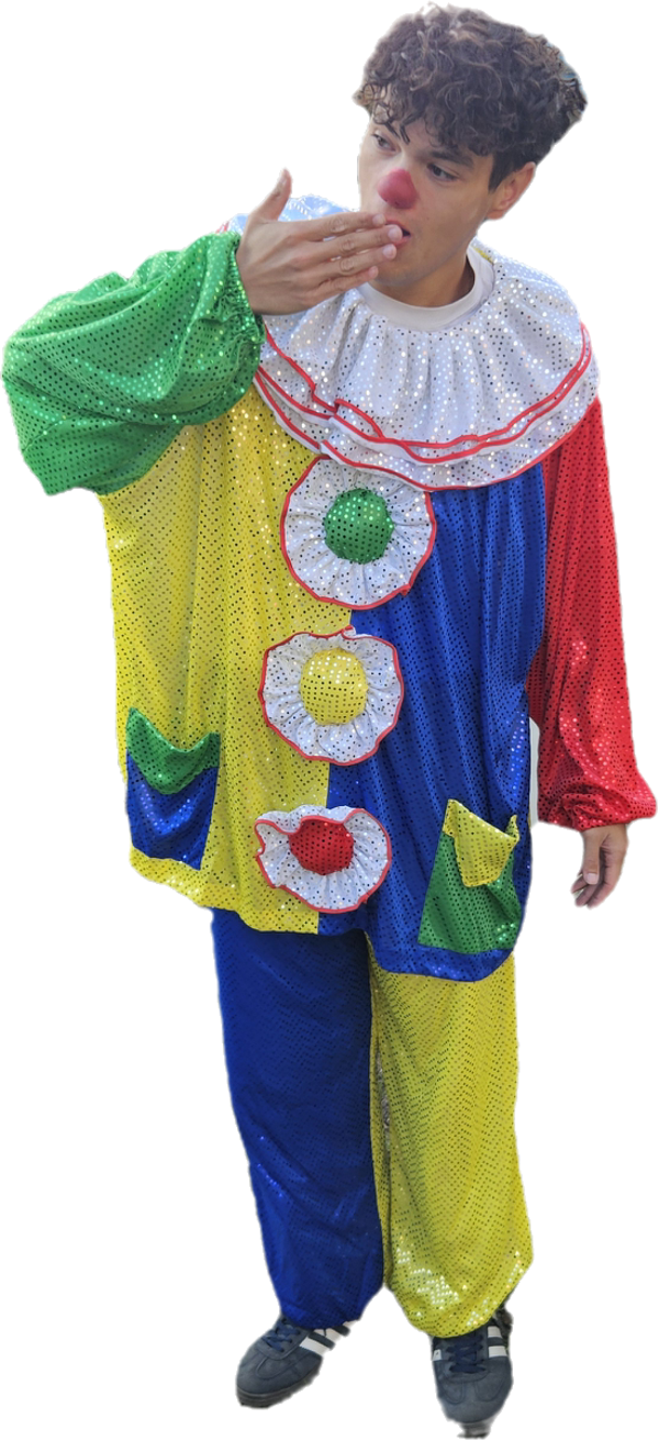 Glitter clown kostuum