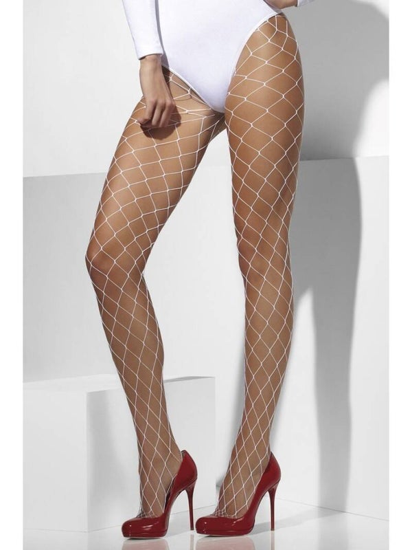 Diamond net tights White
