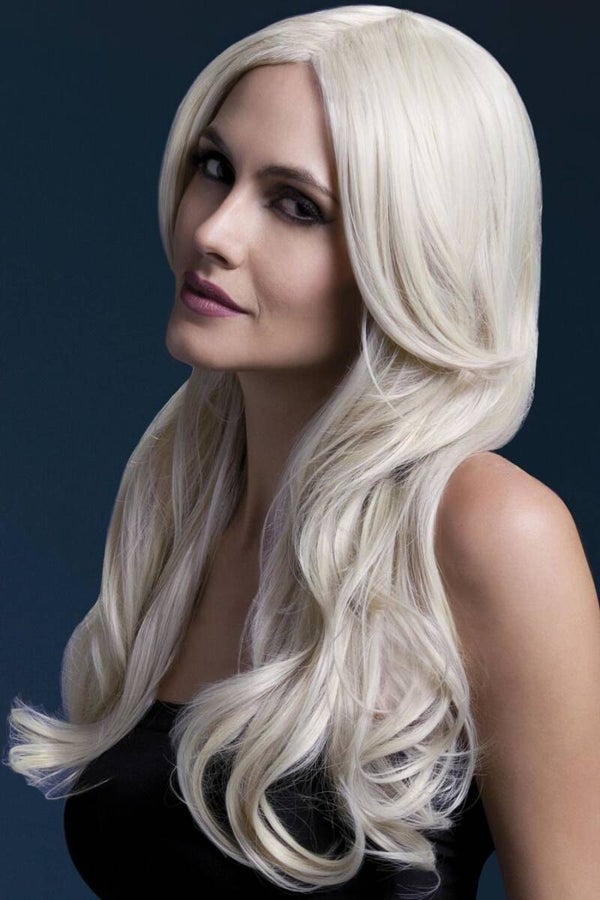 Luxe pruik Khloe met blond haar Fever