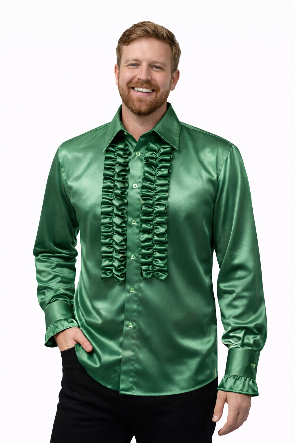 Groene Ruches Blouse