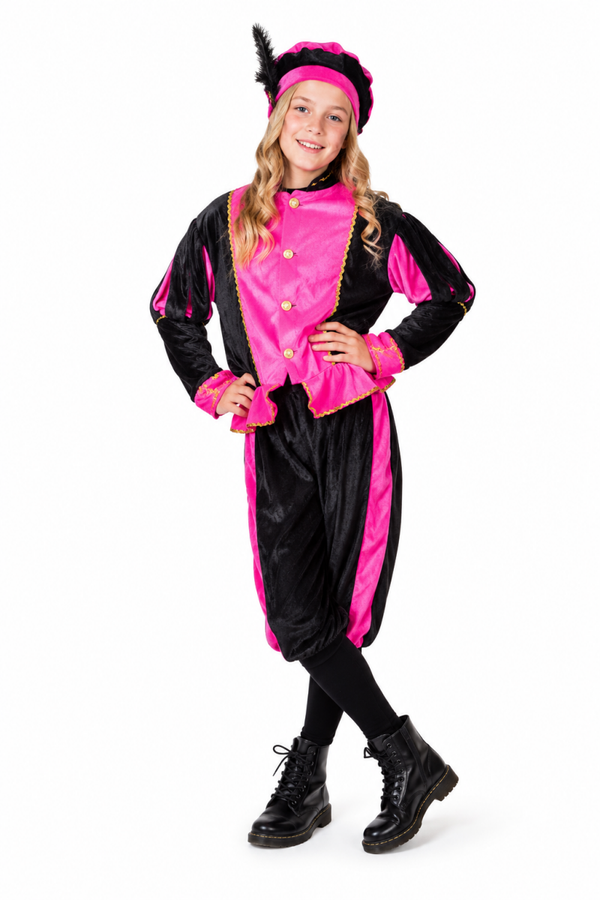 Kinder Pietenpak Roze/Zwart