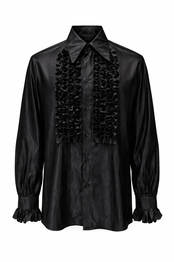 Zwarte Ruches Blouse