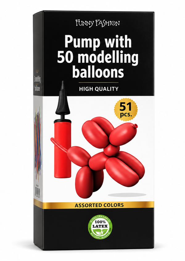 Startersset Modelleerballonnen met Pomp – 51-delig