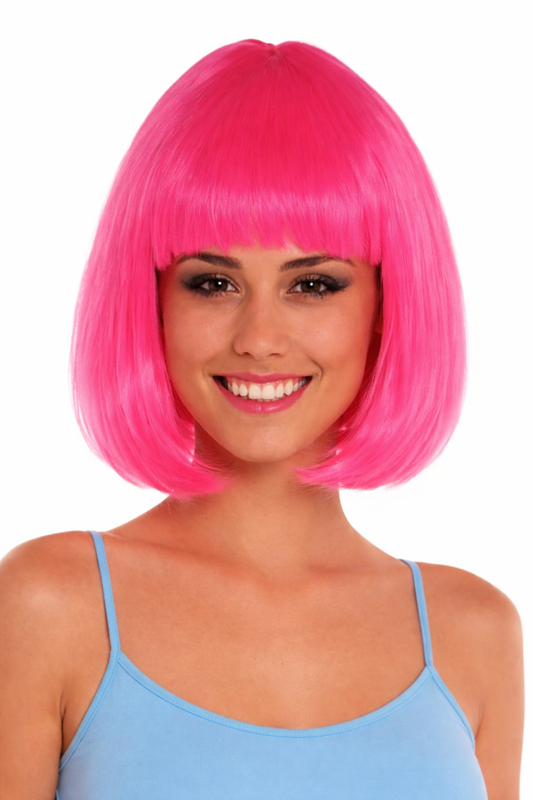 Roze Bob Pruik met Pony