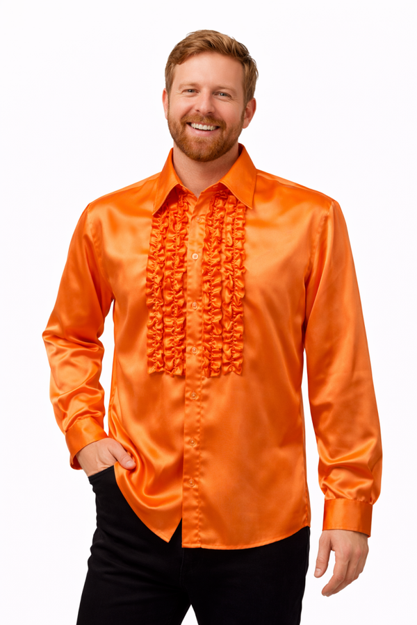 Oranje Ruches Blouse